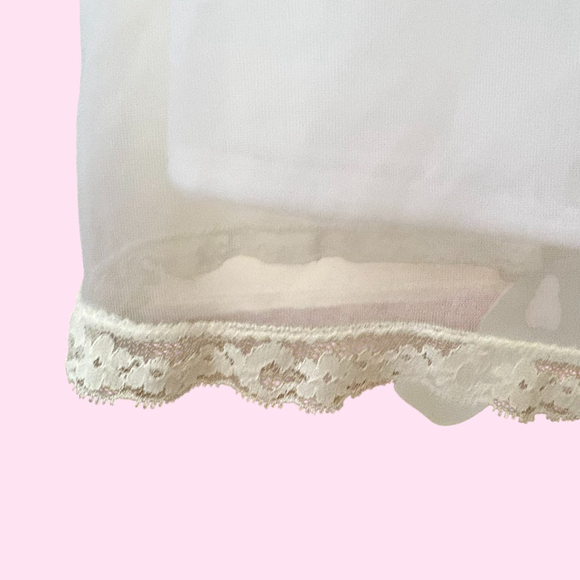 Vintage Lenora White Peignoir Embroidered Rose Size Small - Picture 14 of 14